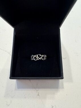 Tiffany & company Sterling Silver Heart Link Band Ring